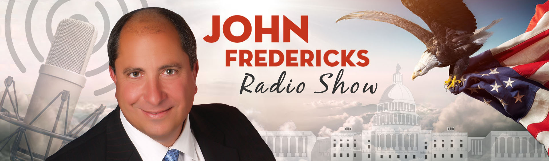 John Fredericks Radio Show - conservative talk radio - patriotic banner